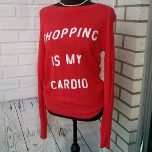 Wildfox Shopping Is My Cardo Red Sweat… - Picture 2 of 6